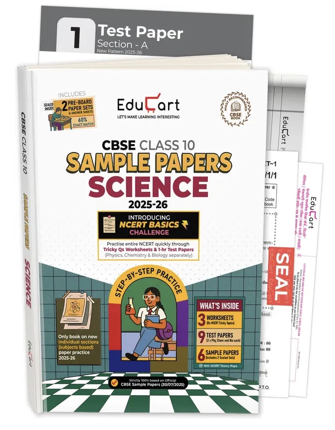 Educart CBSE CLASS 10 SAMPLE PAPERS SCIENCE 2025-26 - Image 1